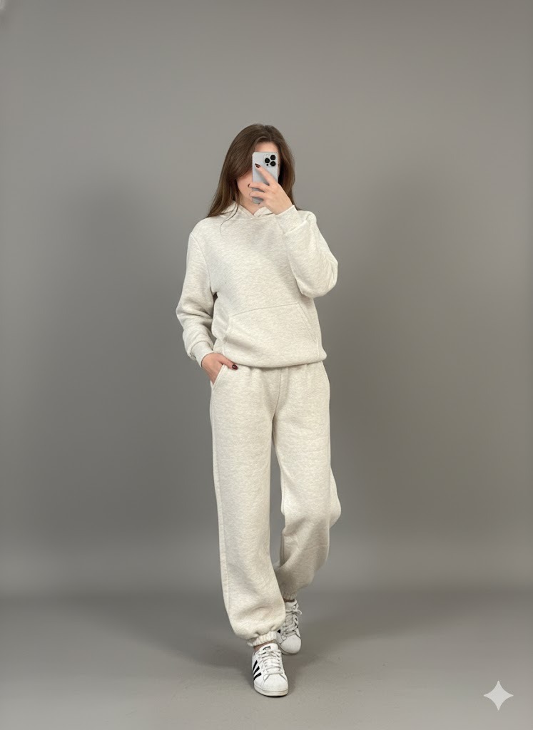 Krem\Bej eşoftman takımı